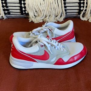 Red and White Nike Air
